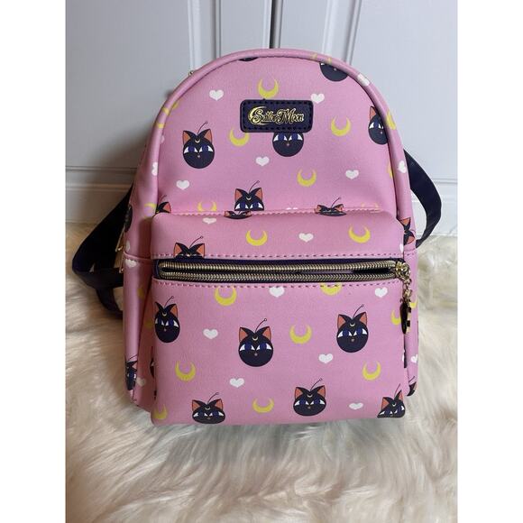 New: Sailor Moon Loungefly Luna Mini Backpack - Picture 2 of 9